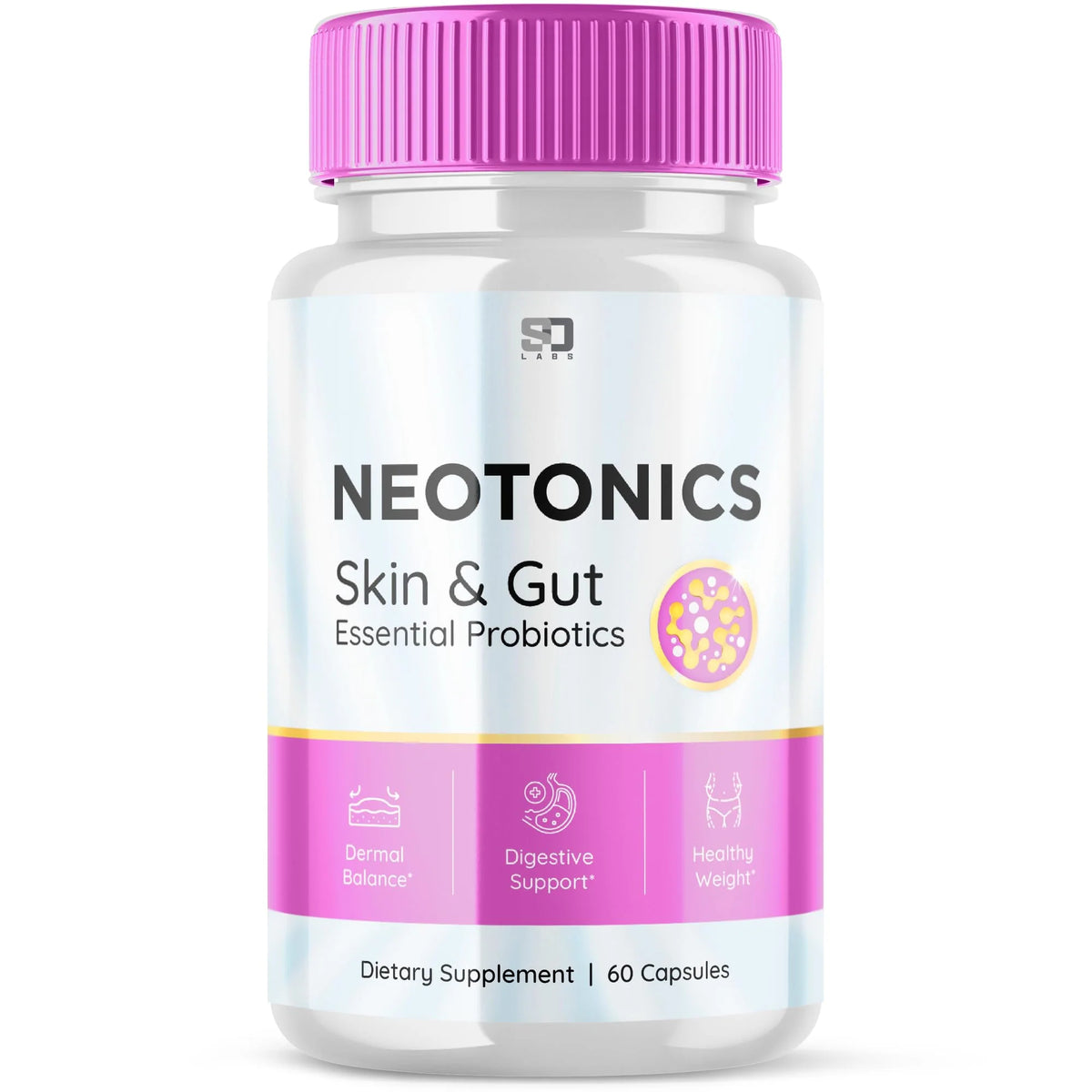 60 Capsules Skin and Gut Probiotic Supplement R252699