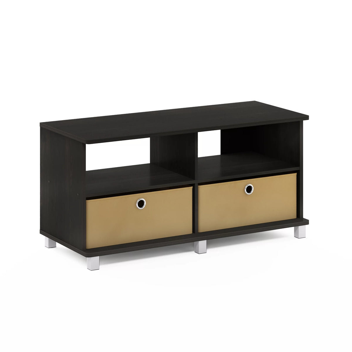 38 Inch 2 Drawer Entertainment Center TV Stand, Brown I379718